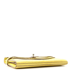 Matte Alligator Kelly Longue Wallet Mimosa