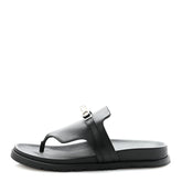Calfskin Womens Empire Sandals 38 Black