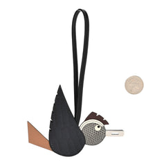 Epsom Swift Alligator Lizard Birdy Bag Charm Bleu Marine Chai Chocolate Black