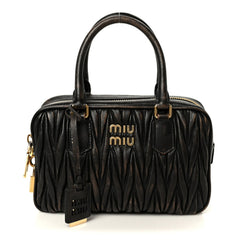 Nappa Matelasse Arcadie Top Handle Bag Sabbia Caffe