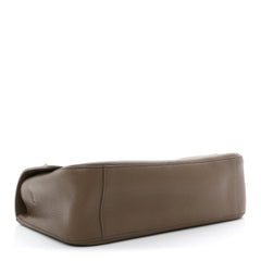 Grained Calfskin Small Souplissimo Maxi Flap Light Brown