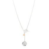 Sterling Silver 18K Rose Gold PM Ex-Libris Pendant Necklace