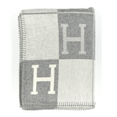 Wool Cashmere Avalon III Blanket Ecru Gris Clair