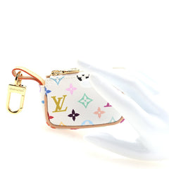 LV x TM Monogram Multicolor Micro Pochette White