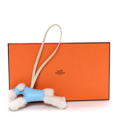 Milo Lambskin Shearling Budy Charm Ecru Celeste Craie