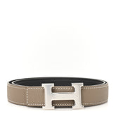Swift Epsom 24mm Mini Constance H Belt 75 30 Black Etoupe