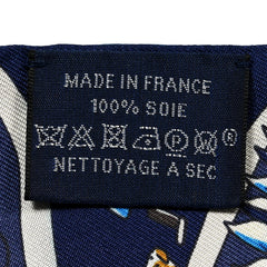 Silk Exposition Universelle Twilly Bleu Jaune Vif Rouge