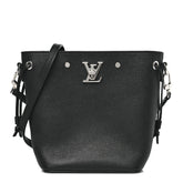 Calfskin Nano Lockme Bucket Black