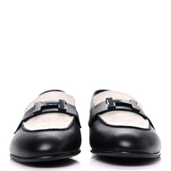 Toile De Coton Calfskin Womens Paris Loafers 37 Black Prunoir