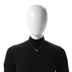 Lacquered Gold Mini Pop H Pendant Necklace White