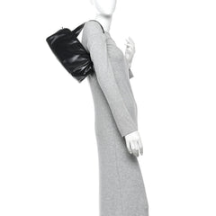 Vitello Lux Bauletto Top Handle Bag Black