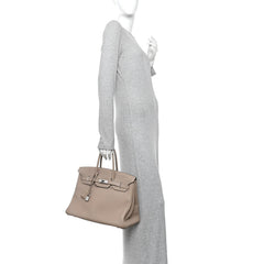 Togo Horseshoe Birkin 35 Gris Tourterelle Etoupe