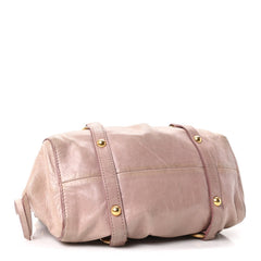 Vitello Shine Top Handle Satchel Mughetto