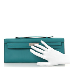 Swift Kelly Cut Clutch Pochette Vert Verone