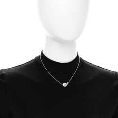 18K White Gold Diamond Camelia Precieux Necklace