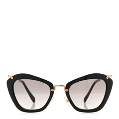 Acetate Metal Cat Eye Sunglasses SMU10N Black