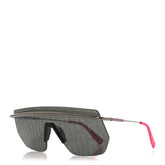 Metal Oblique DiorMotion M1I Mask Sunglasses Grey Pink