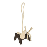 Milo Lambskin Grigri Rodeo Pegase Horse Bag Charm PM Chocolat Craie