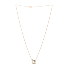 18K Rose Gold Green Sapphire Finesse Pendant Necklace