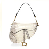 Niloticus Crocodile Himalaya Saddle Bag Latte