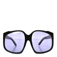 Acetate Square Sunglasses SMU A07 Black Violet