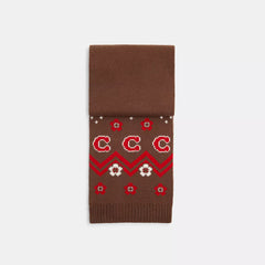 Coach Outlet Fair Isle Print Knit Muffler