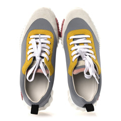 Technical Canvas Suede Goatskin Bouncing Sneakers 36 Gris Multicolor