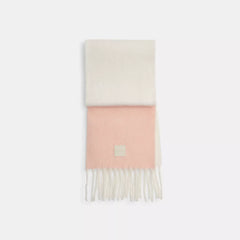Coach Outlet Colorblock Muffler With Rubber Patch