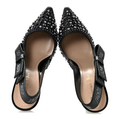 Fabric Strass J'Adior Slingback 100mm Pumps 38 Black