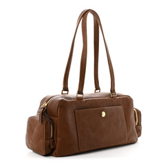 Nappa Aviator Pocket Top Handle Bag Rovere