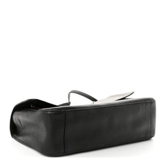 Grained Calfskin Small Souplissimo Maxi Flap Black