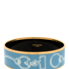 Enamel Printed Inventaire Poetique Pour Un Conte Sellier Wide Bracelet 70 Crepuscule Bleu
