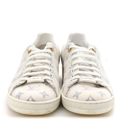 Technical Fabric Calfskin Monogram Frontrow Sneakers 39 Pink