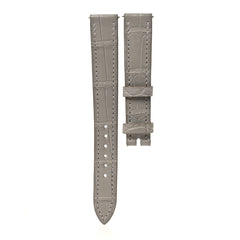 Matte Alligator Heure H Hour Watch Strap Gris Perle