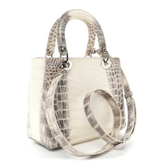 Niloticus Crocodile Himalaya Medium Lady Dior Latte