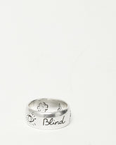 Gucci Sterling Silver "Blind For Love" Ring - Size 17 / US 8