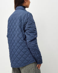 Gucci Vintage Navy Padded Diamond Quilted Nylon Jacket - M