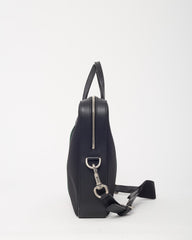 Gucci Black Techno Canvas Web Top Handle Briefcase with Strap