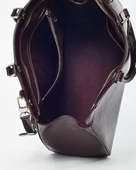 Louis Vuitton Purple Prune Shiny Epi Leather Brea MM Tote with Strap