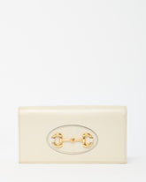 Gucci White Boarded Plutone Calfskin Leather Horsebit 1955 WOC Crossbody Bag
