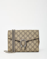 Gucci Beige & Ebony Monogram GG Supreme Canvas Dionysus WOC Crossbody Bag