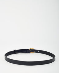 Gucci Black Leather GHW Thin GG Marmont Belt - 80/32