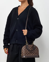 Louis Vuitton Damier Ebene Coated Canvas Alma BB Handbag