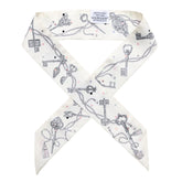Silk Les Cles A Pois Twilly White Gris Acier