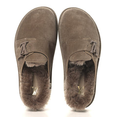 Monogram Fur LV Easy Mens Mule 6 Brown