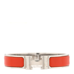 Enamel Narrow Clic Clac H Bracelet Orange