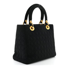 Nylon Cannage Large Lady Dior Black