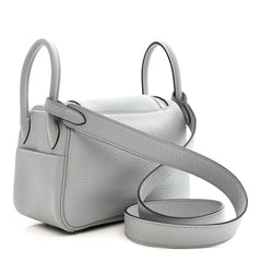 Taurillon Clemence Mini Lindy 20 Bleu Pale