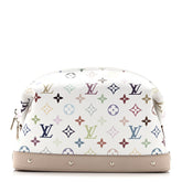 LV x TM Monogram Multicolor Cosmetic Pouch GM White