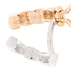 18K Beige White Gold Diamond Coco Crush Single Clip Earring